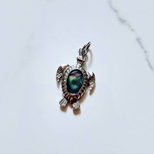 Abalone & Silver Sea Turtle Pendant